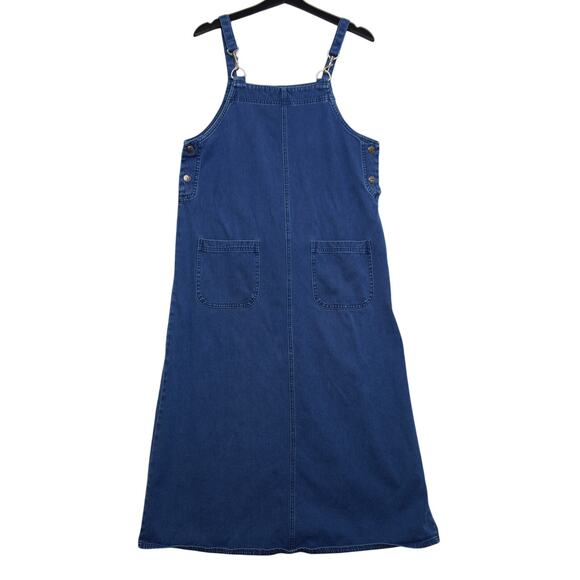 Sonoma Jean Company Denim Overall Pockets 90s Dress M - Picture 1 of 10